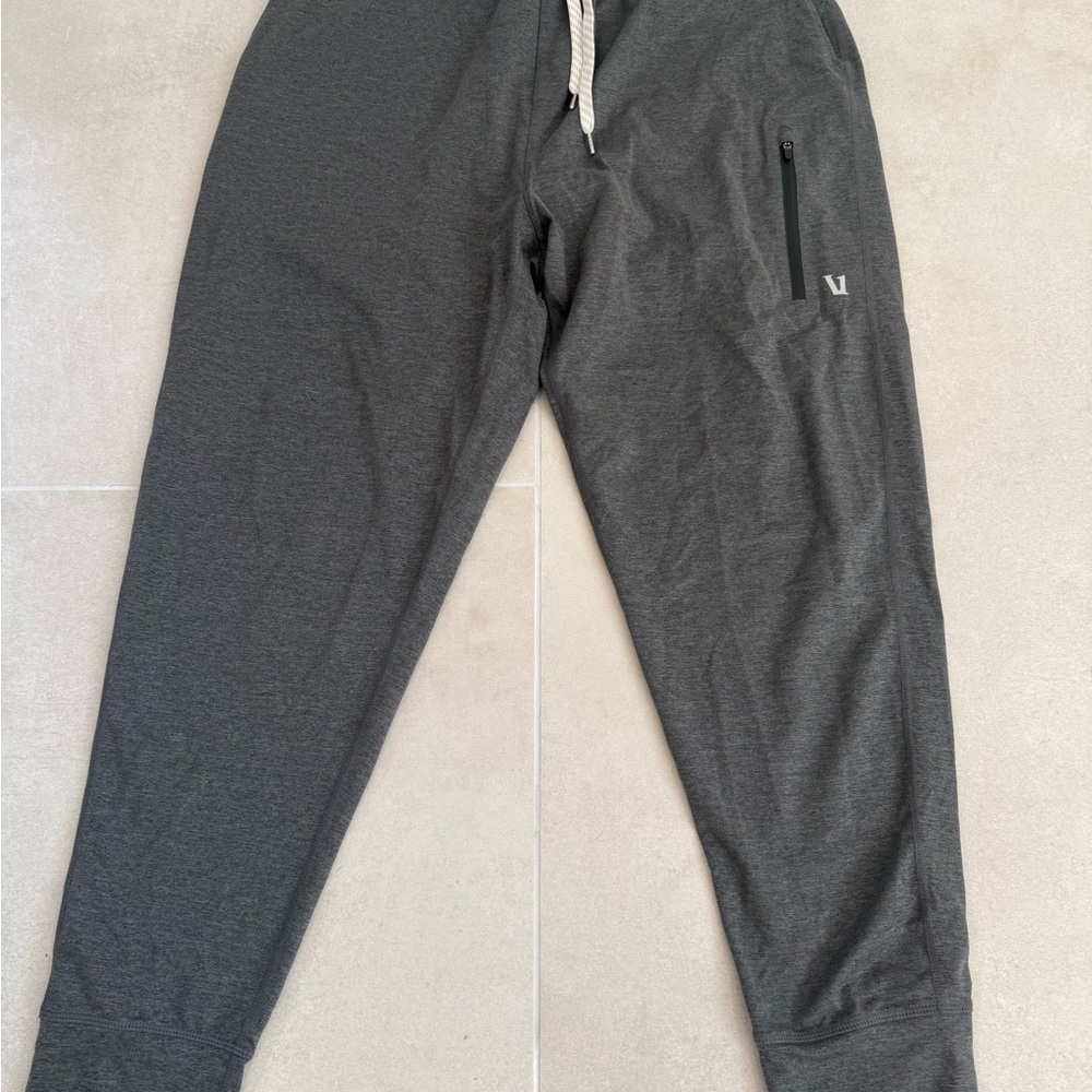 Vuori charcoal Gray Sunday Performance Joggers Elastic Waistband, Tapered Leg